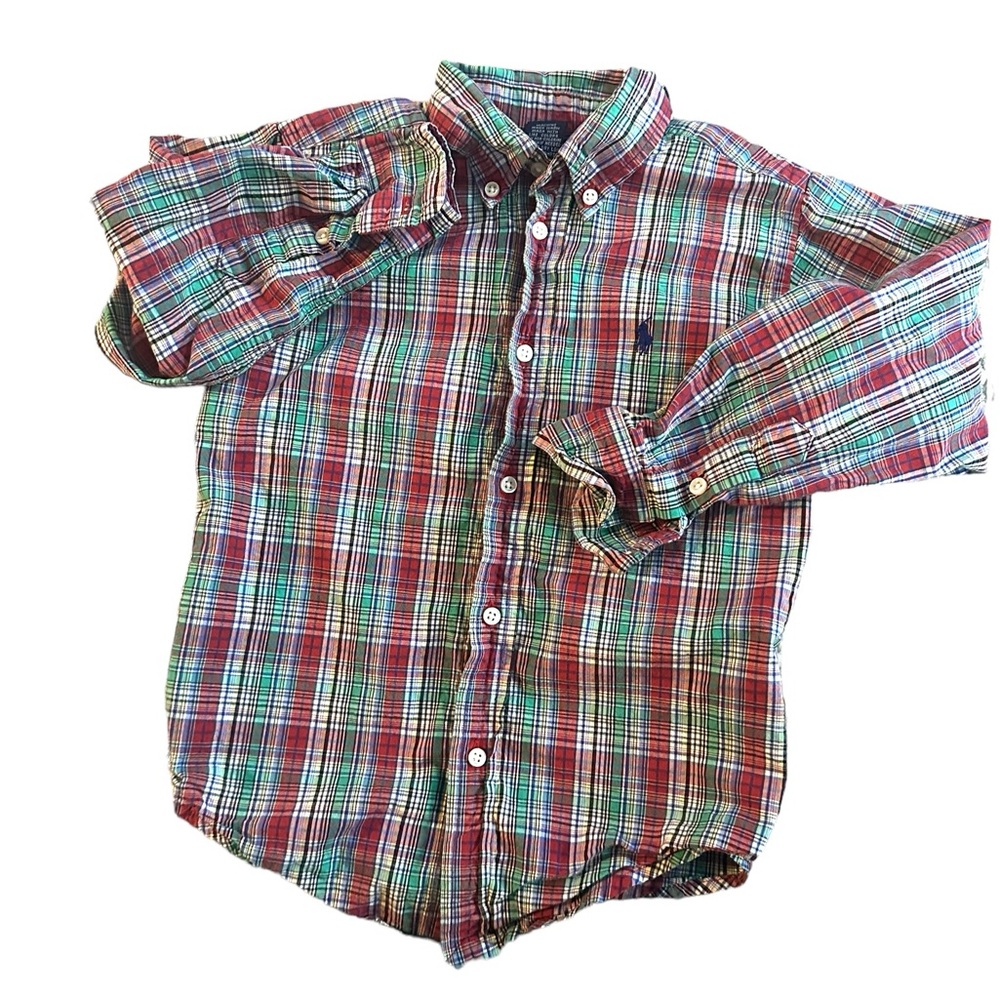 Youth Boy Ralph Lauren Long Sleeve Button down‎ Shirt size 5